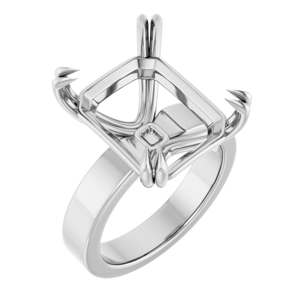 Double Claw-Prong Solitaire Engagement Ring