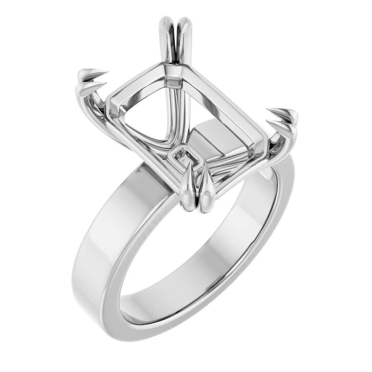 Double Claw-Prong Solitaire Engagement Ring