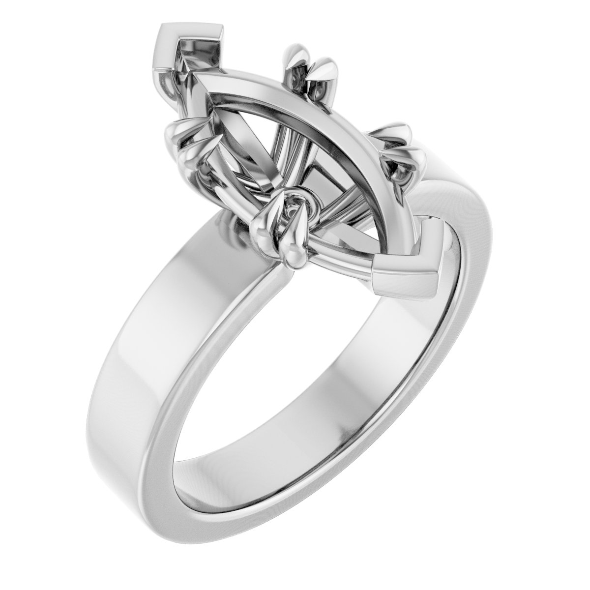 Double Claw-Prong Solitaire Engagement Ring