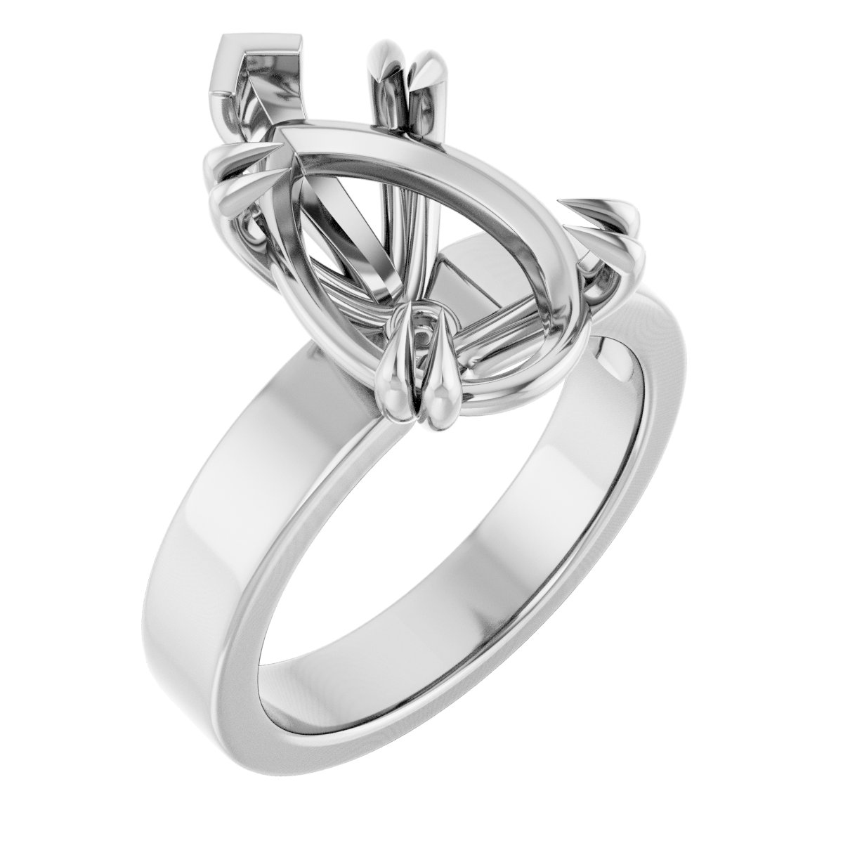 Double Claw-Prong Solitaire Engagement Ring