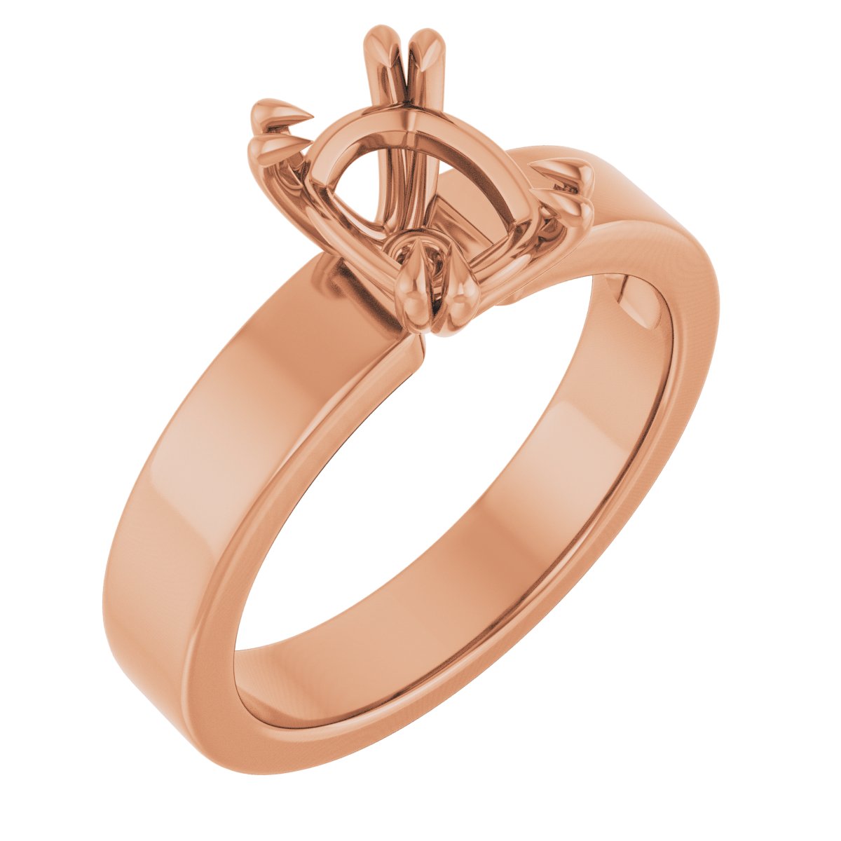 Double Claw-Prong Solitaire Engagement Ring