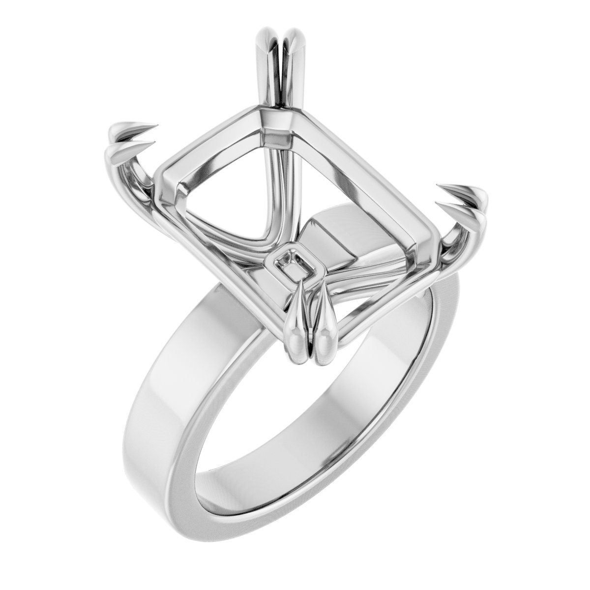 Double Claw-Prong Solitaire Engagement Ring