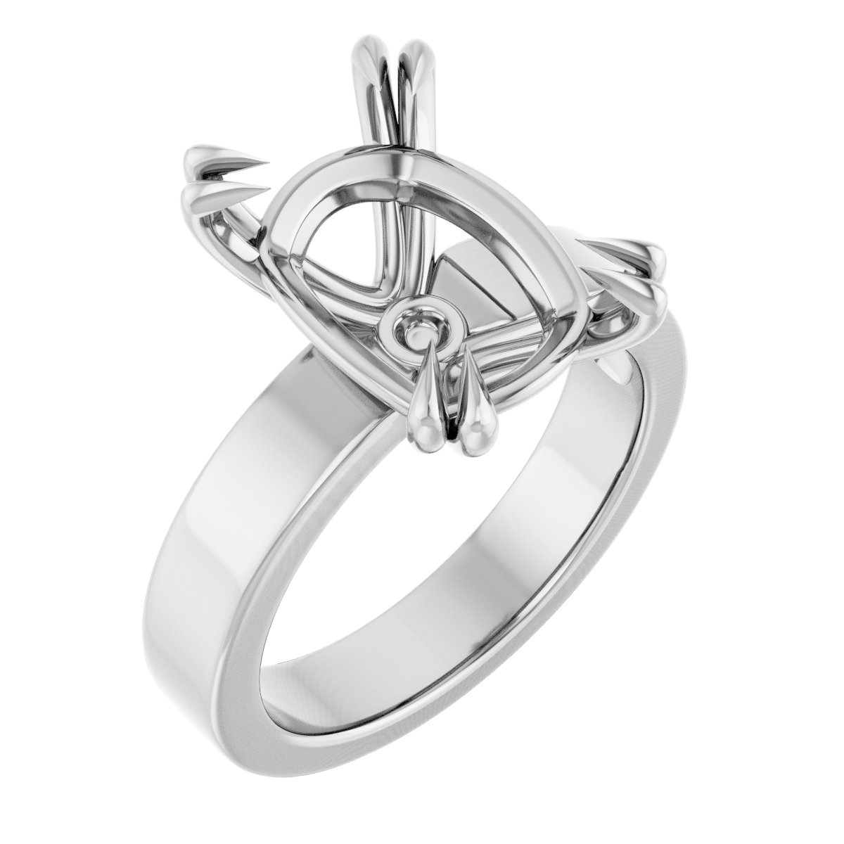 Double Claw-Prong Solitaire Engagement Ring