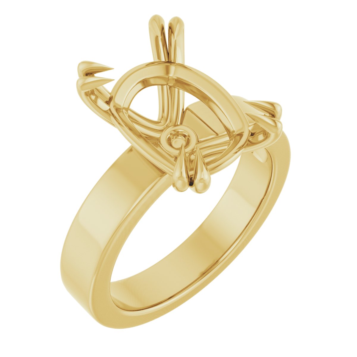 Double Claw-Prong Solitaire Engagement Ring