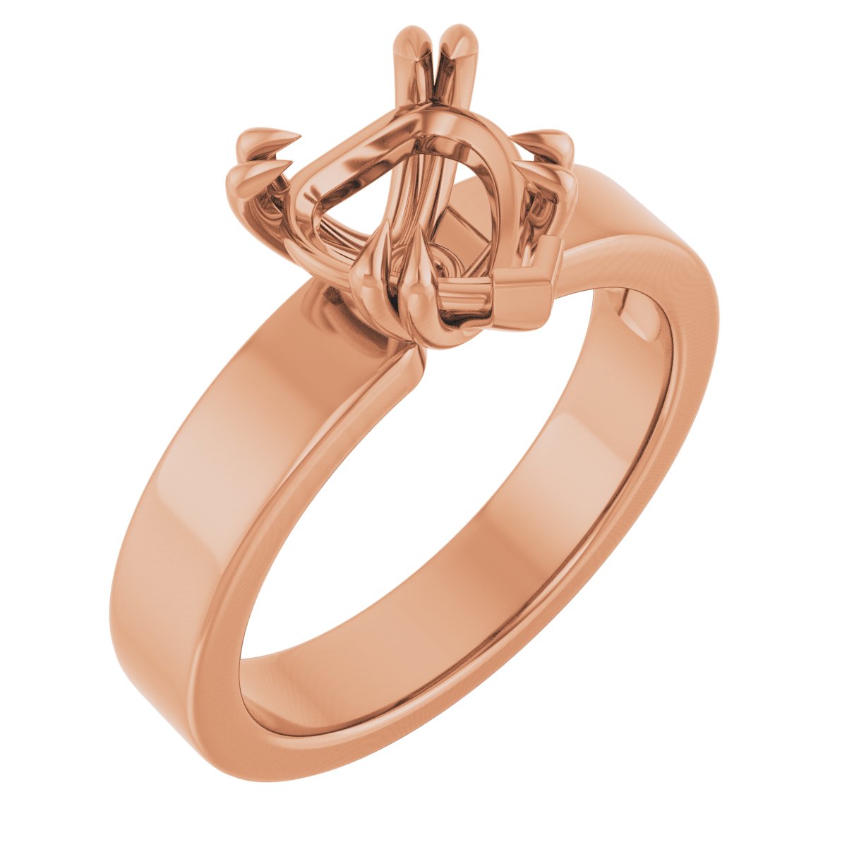 Double Claw-Prong Solitaire Engagement Ring