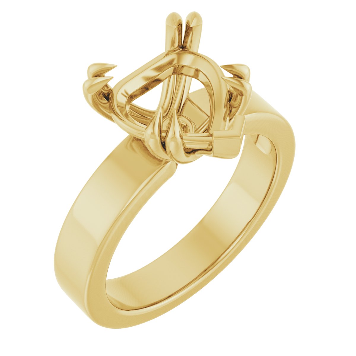 Double Claw-Prong Solitaire Engagement Ring