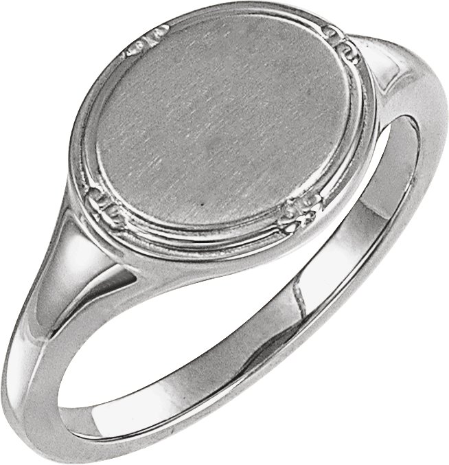Oval Vintage-Inspired Signet Ring