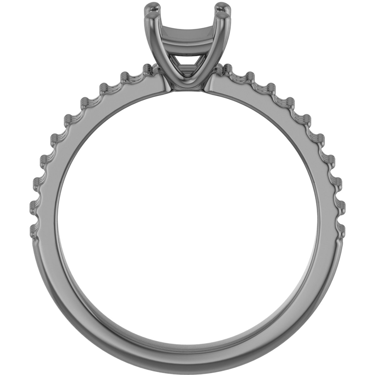 16x12 mm Oval Engagement Ring Mounting view 2