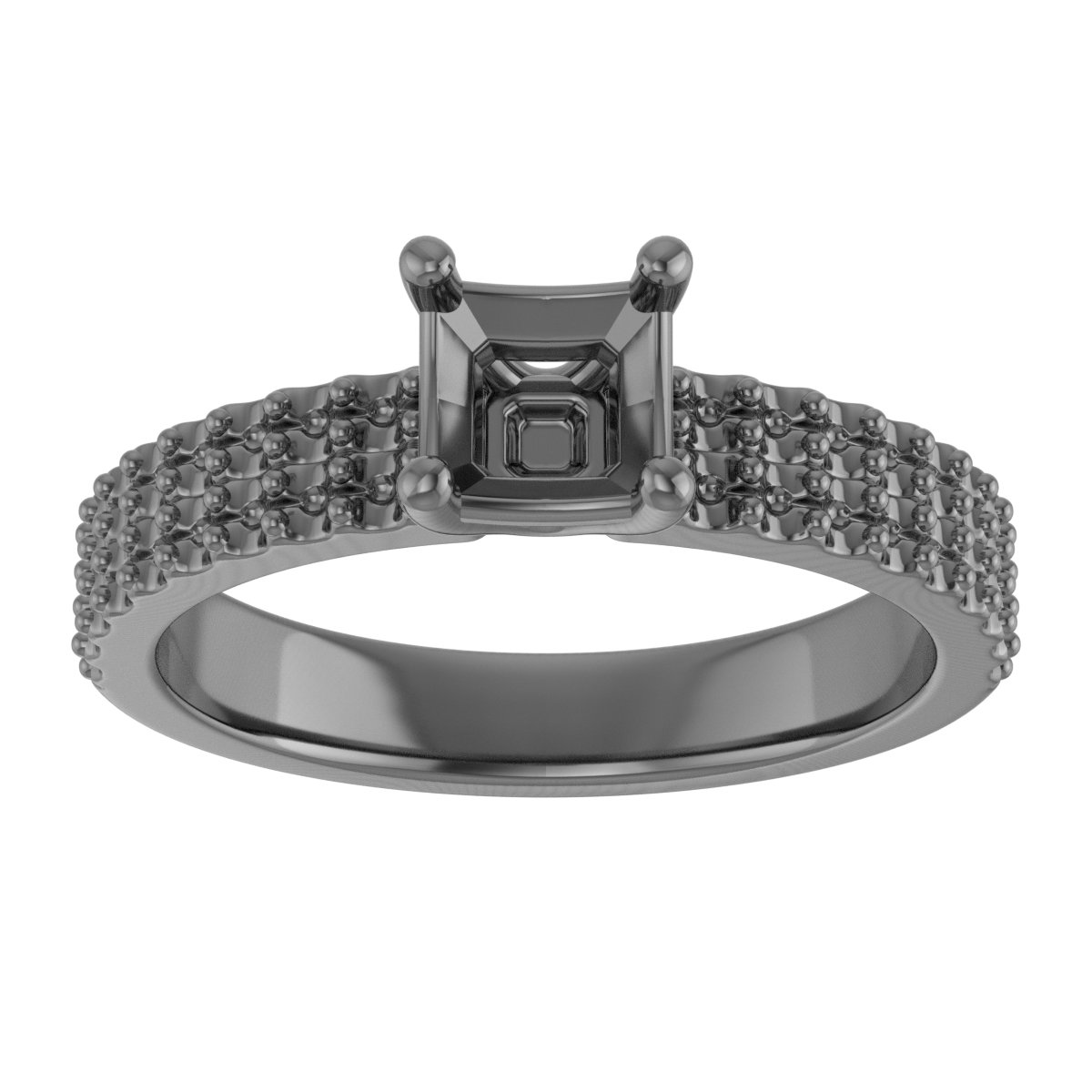 16x12 mm Oval Engagement Ring Mounting view 3
