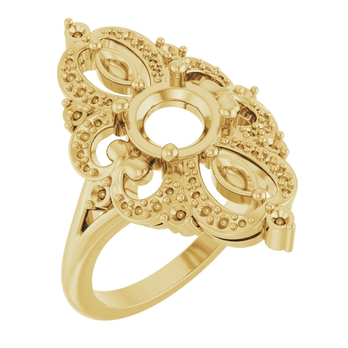 Accented Vintage-Inspired Engagement Ring