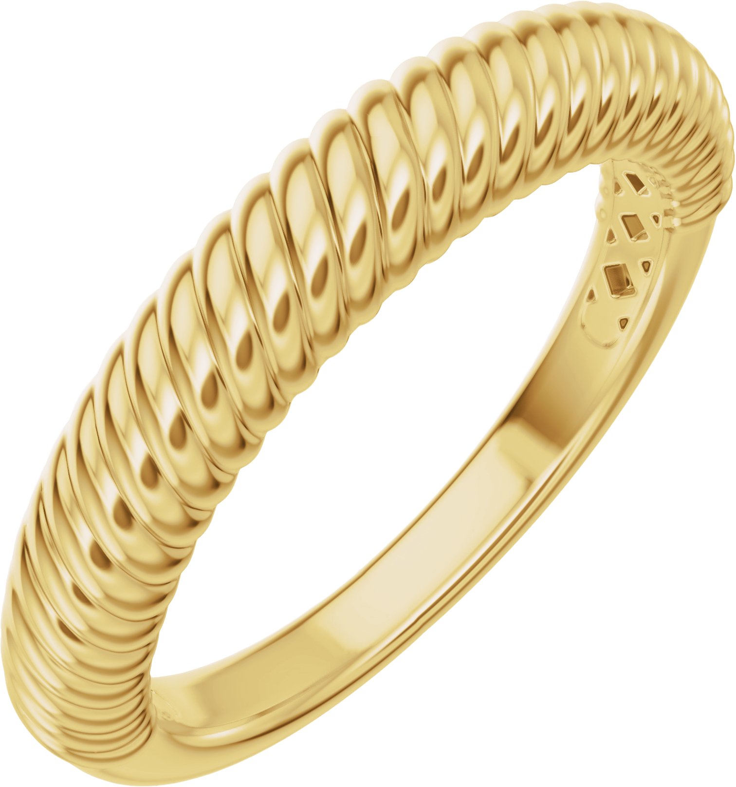 Solitaire Rope Engagement Ring or Band