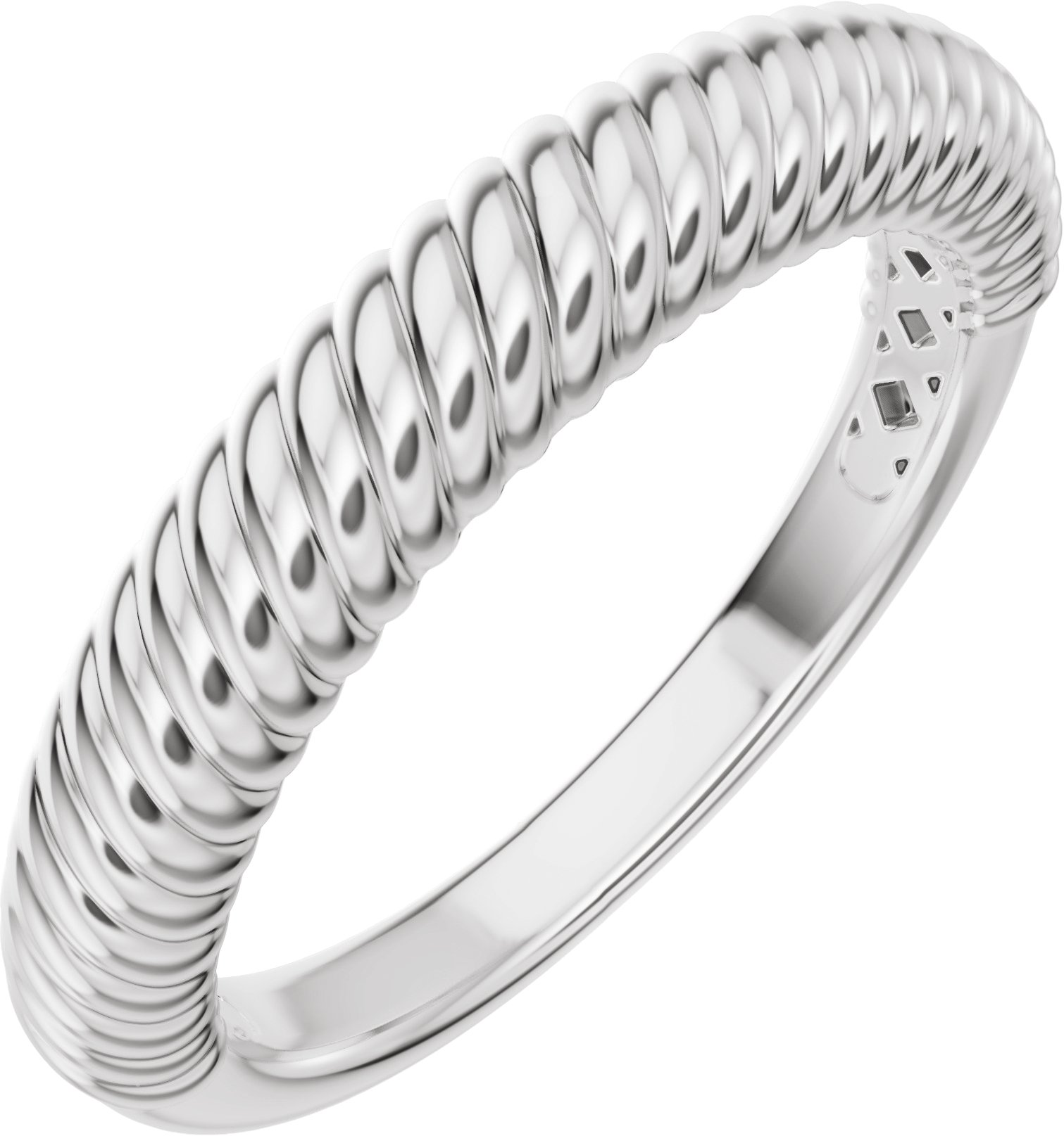 Solitaire Rope Engagement Ring or Band