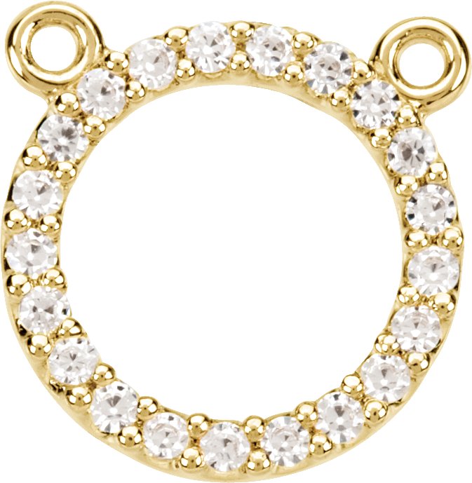 14K Yellow Gold 1/6 CTW Lab-Grown Diamond Necklace Center