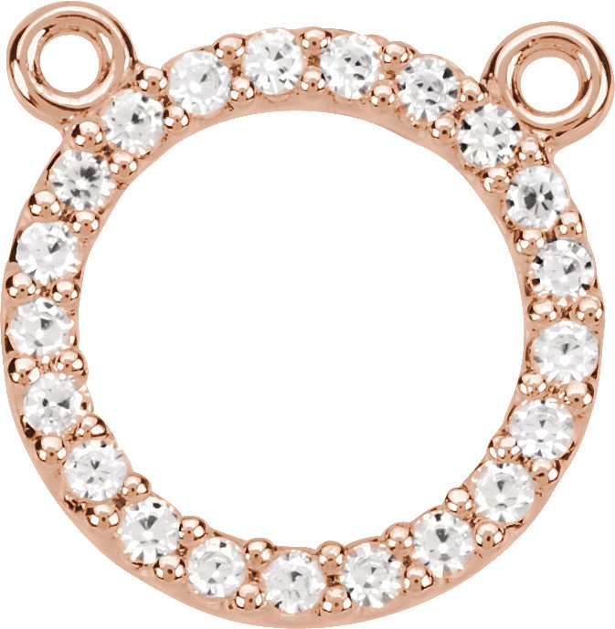 14K Rose Gold 1/6 CTW Lab-Grown Diamond Necklace Center