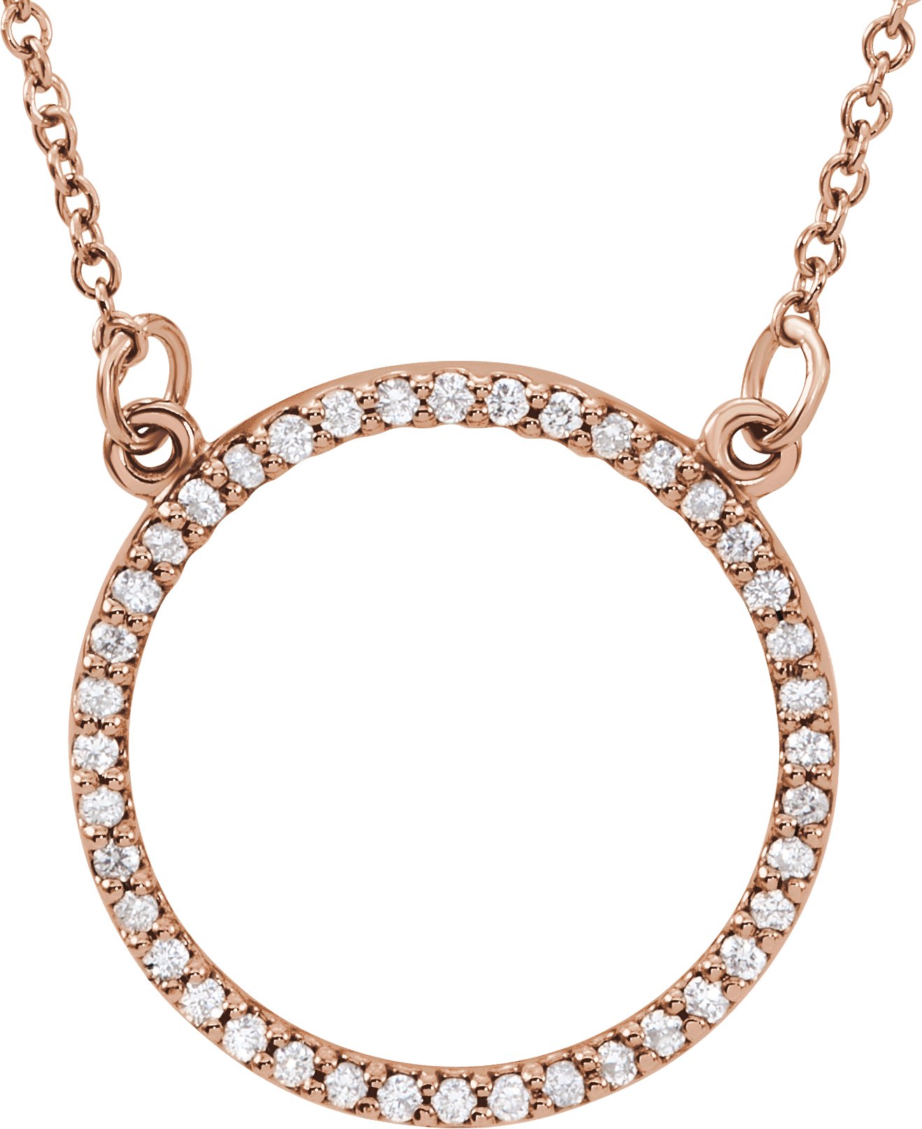 14K Rose Gold 1/8 CTW Lab-Grown Diamond Circle 16