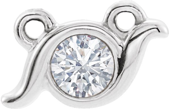 Family Bezel-Set Bar Necklace or Center