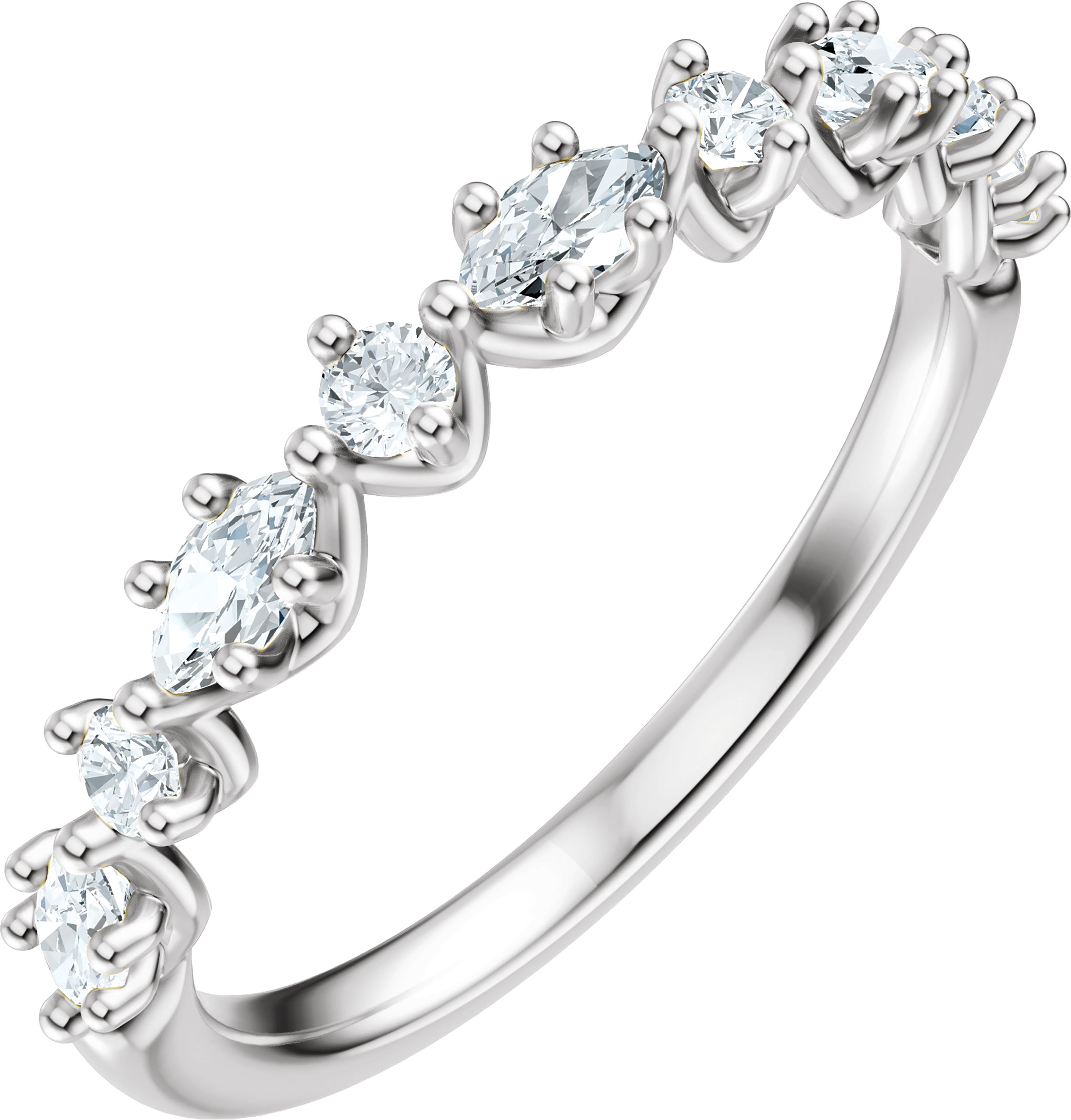 Accented Engagement Ring or Band