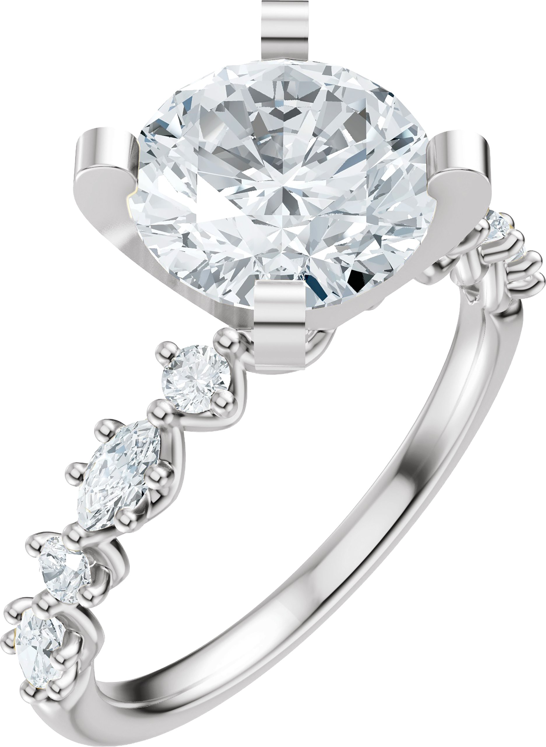 Accented Engagement Ring or Band