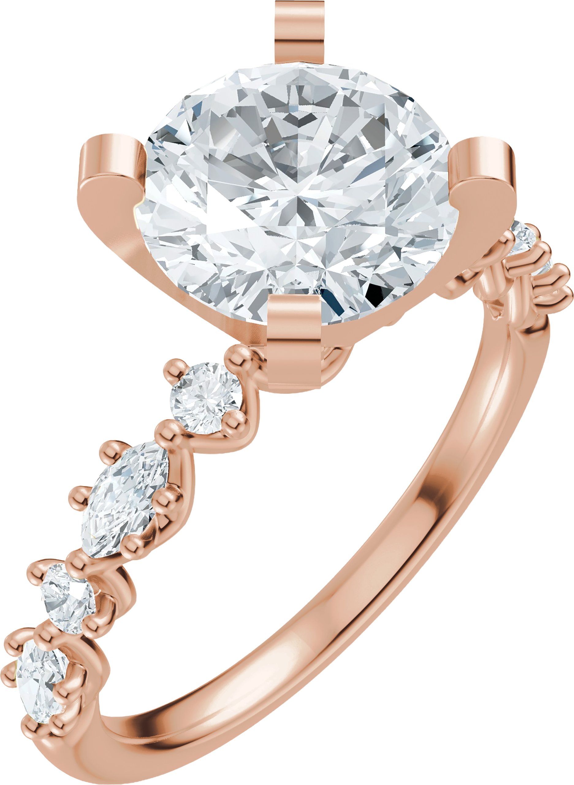 Accented Engagement Ring or Band