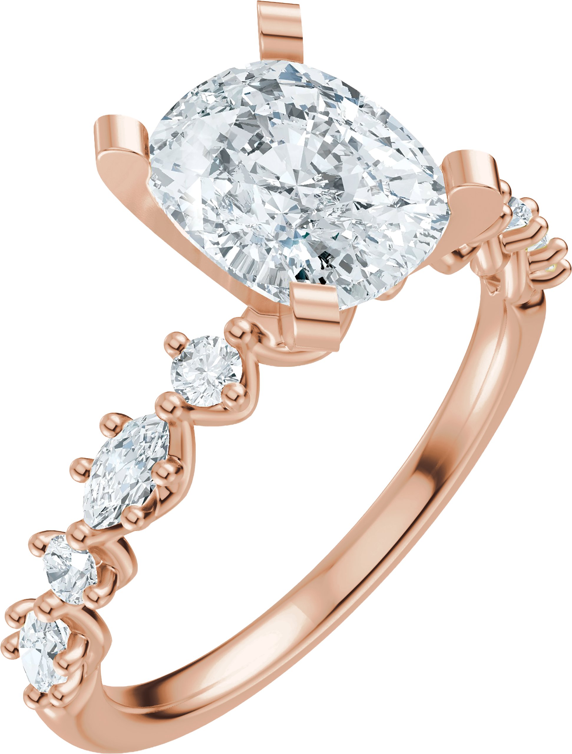 Accented Engagement Ring or Band