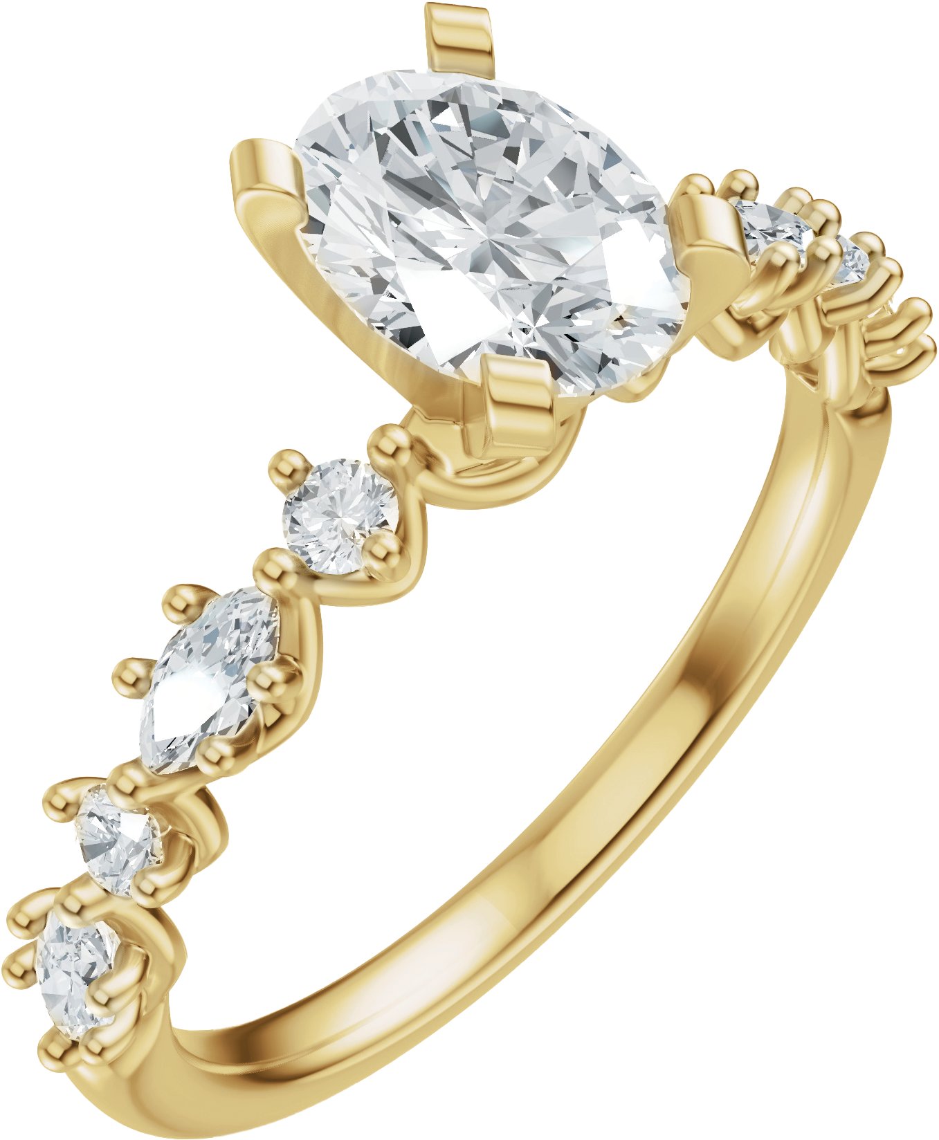 Accented Engagement Ring or Band