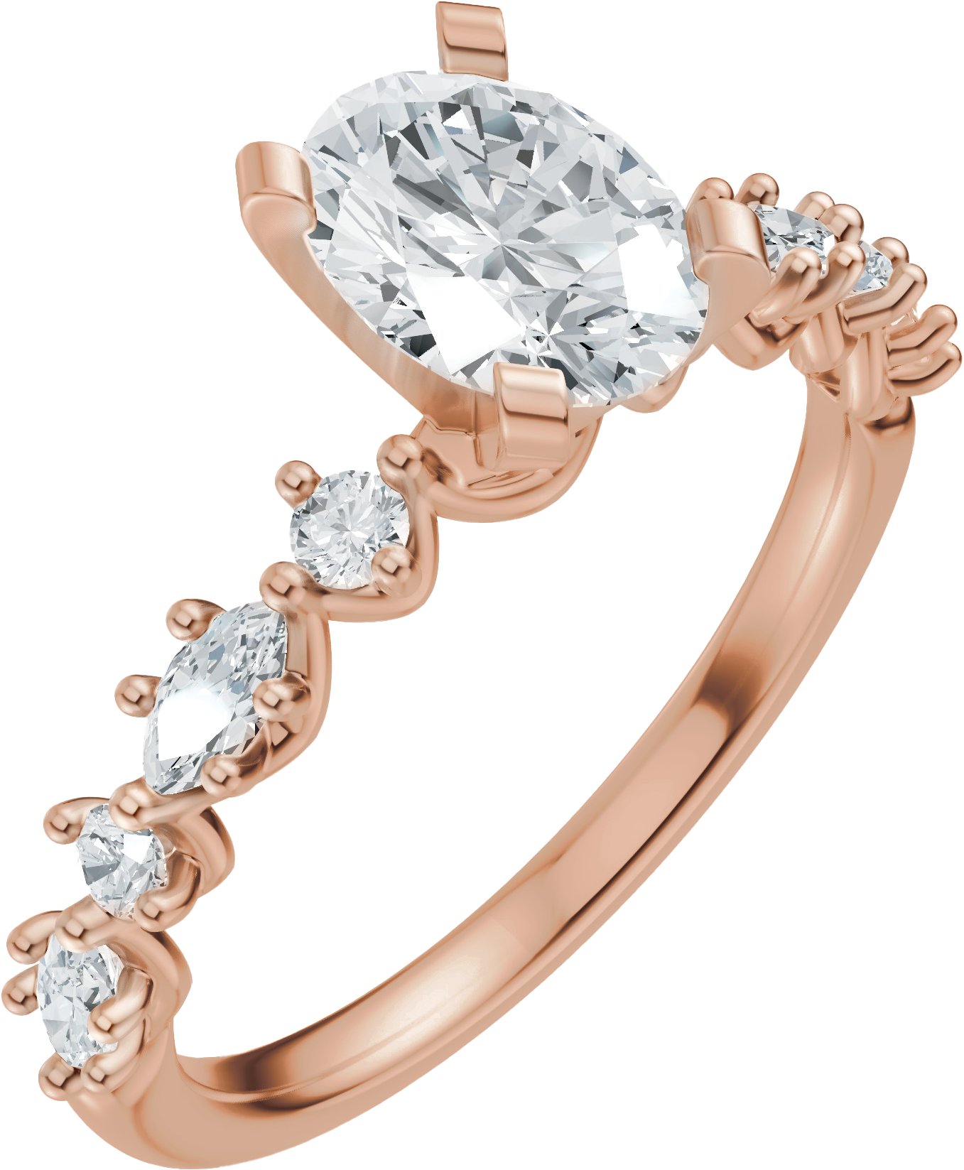 Accented Engagement Ring or Band