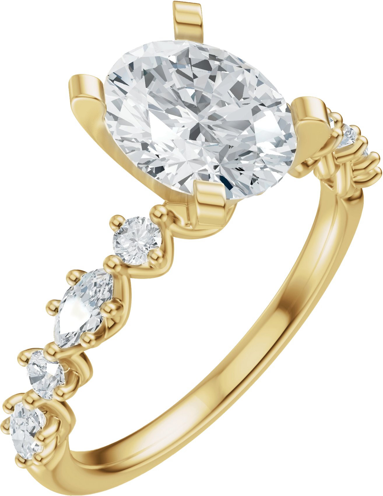 Accented Engagement Ring or Band