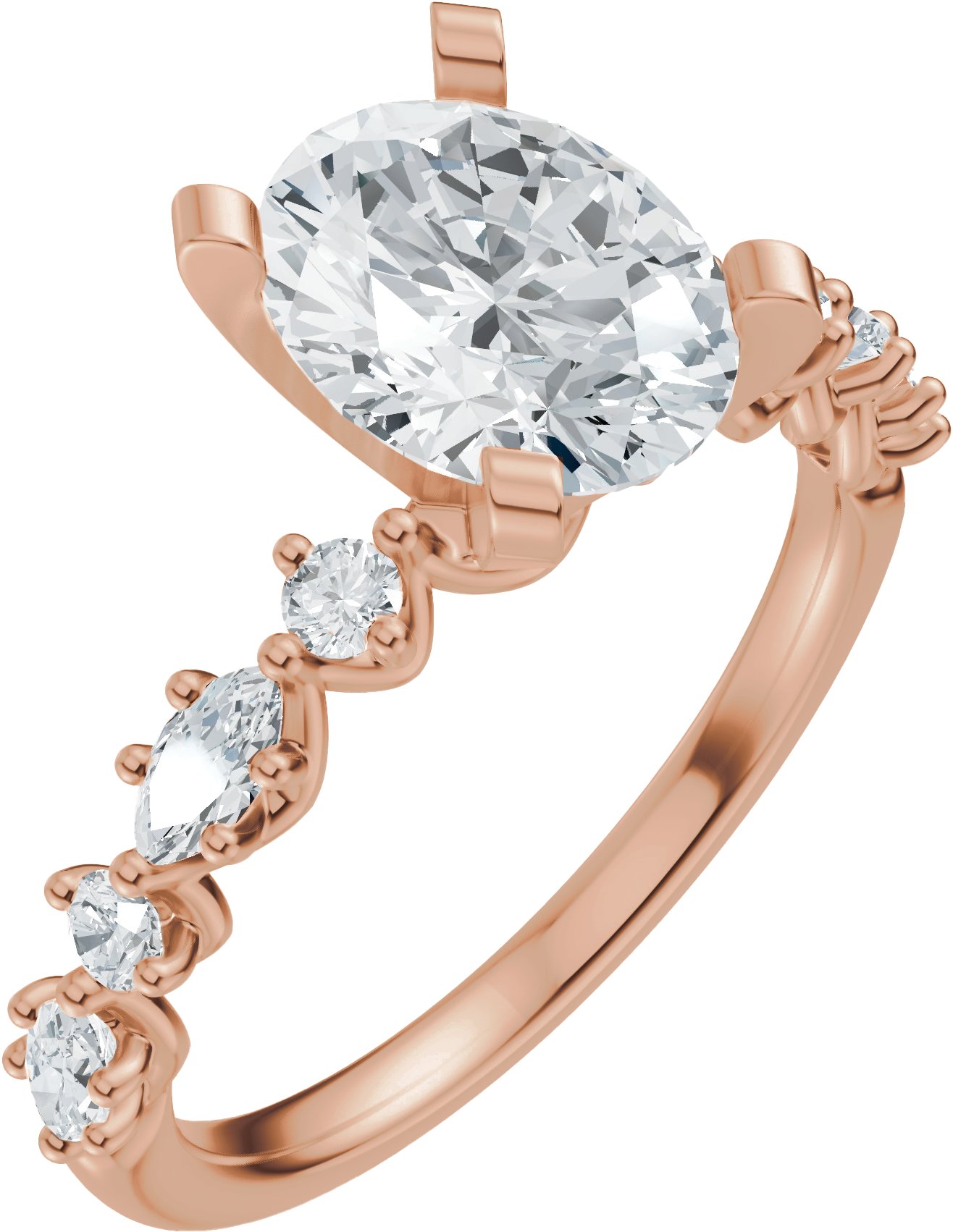 Accented Engagement Ring or Band