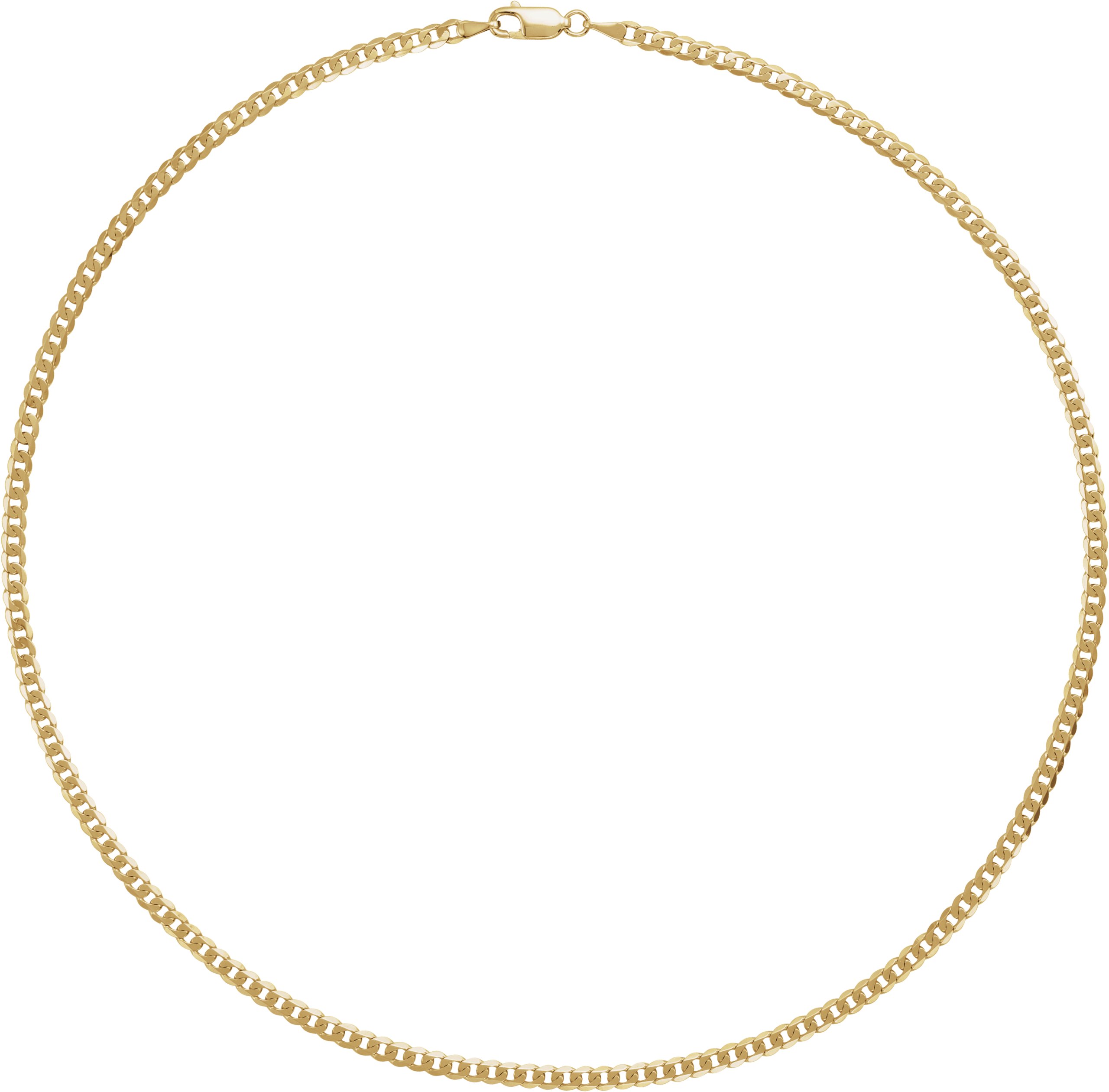 14K Yellow Gold 3 mm Curb 20