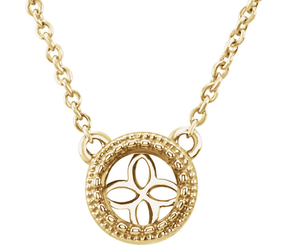 Milgrain Bezel-Set Birthstone Necklace