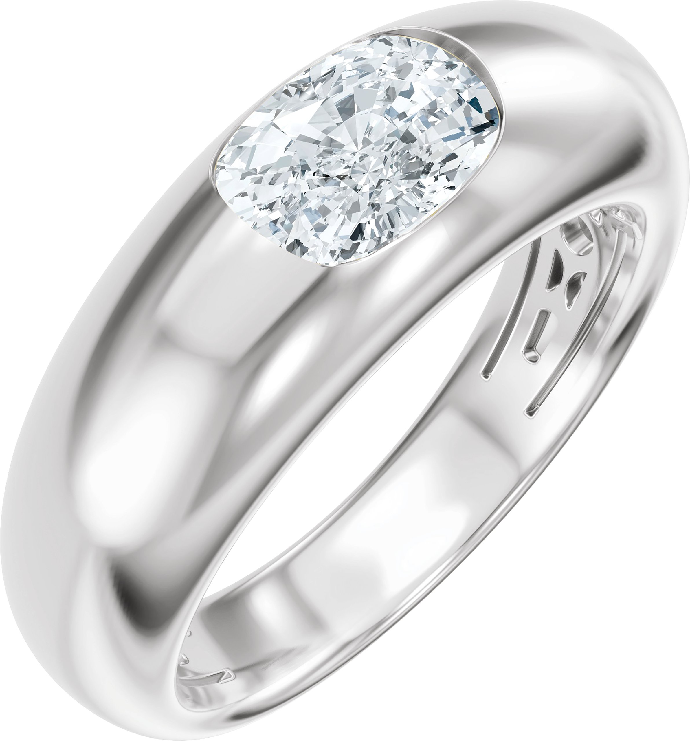 Solitaire Engagement Ring or Band
