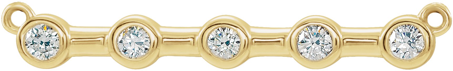 Bezel-Set Bar Necklace or Center