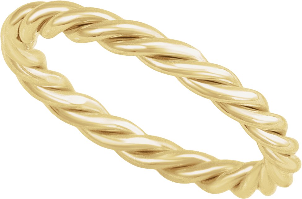 14K Yellow Gold-Filled Twisted Rope Ring view 3