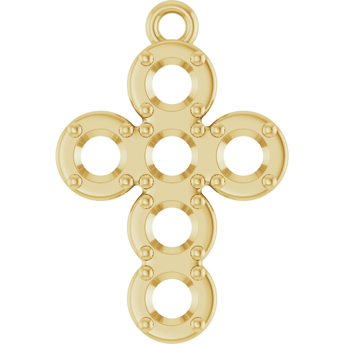 Bezel-Style Accented Cross Dangle