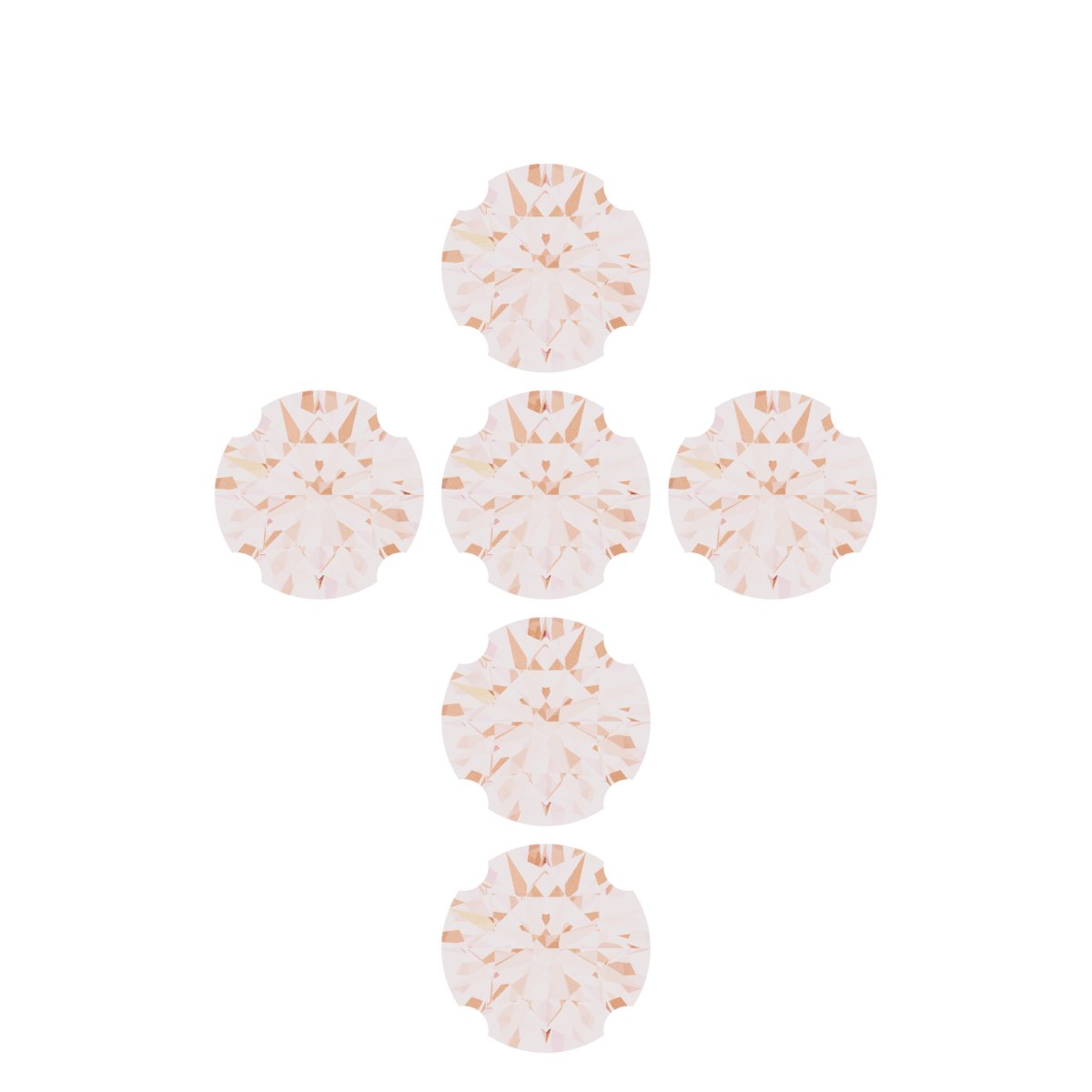 Bezel-Style Accented Cross Dangle