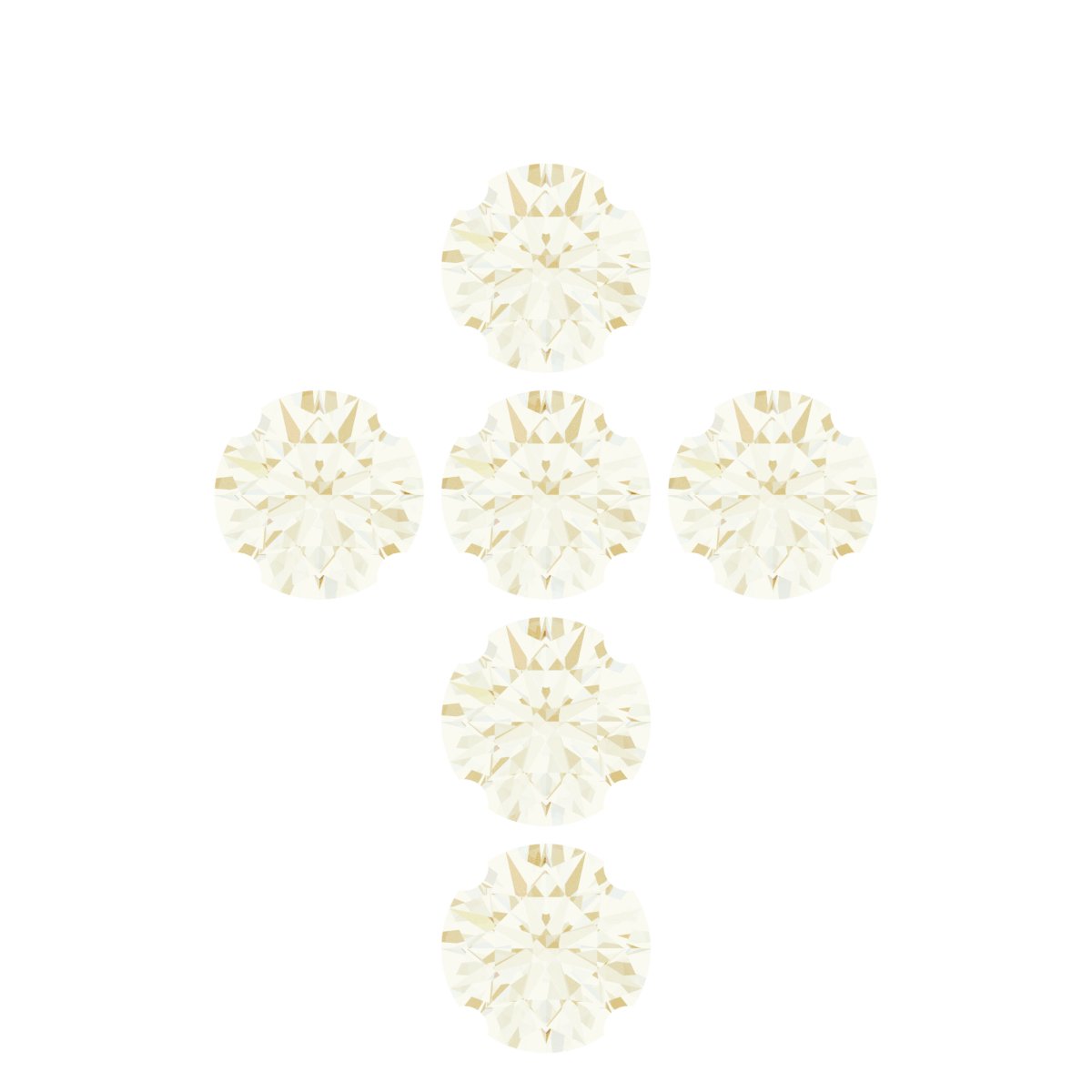 Bezel-Style Accented Cross Dangle