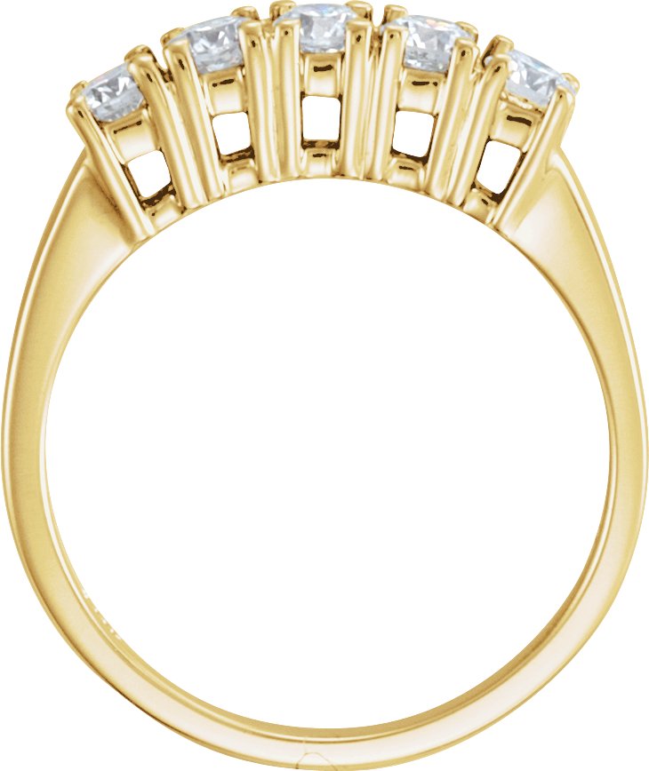 Alternative view of 1/4 CTW Natural Diamond Band – 14K Yellow Gold