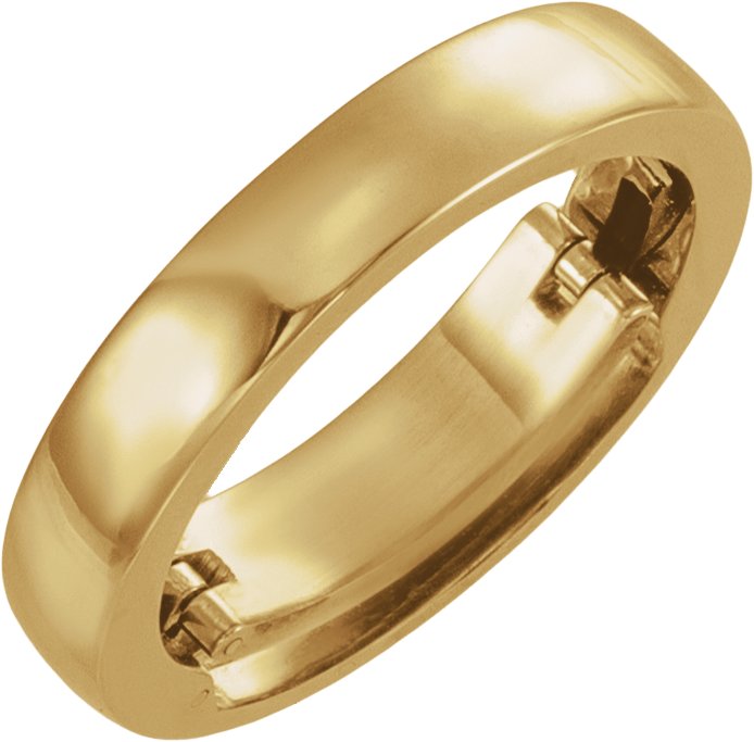 14K Yellow Gold 4 mm ForeverFit® Spring Adjustable Shank Size 11