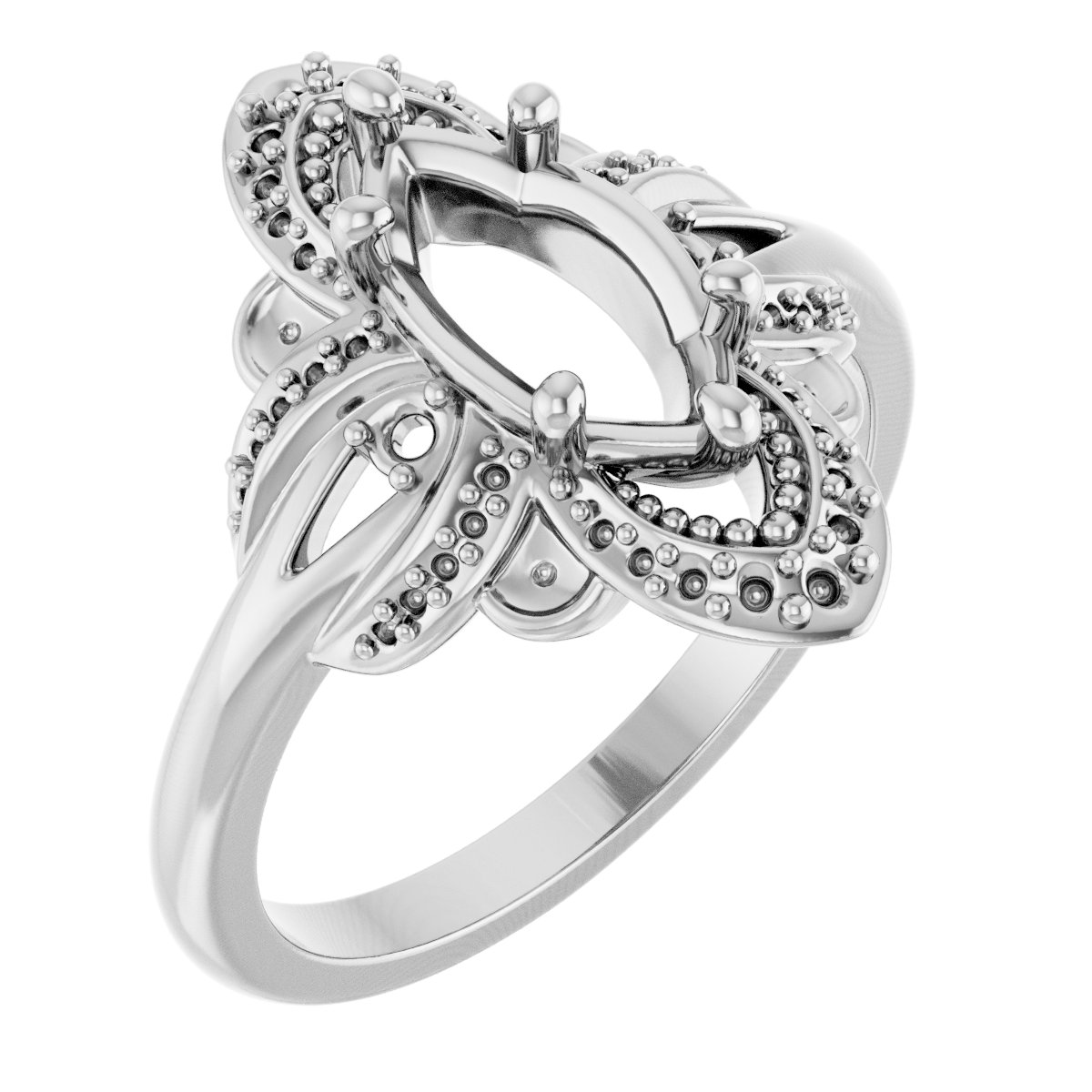 Accented Vintage-Inspired Engagement Ring