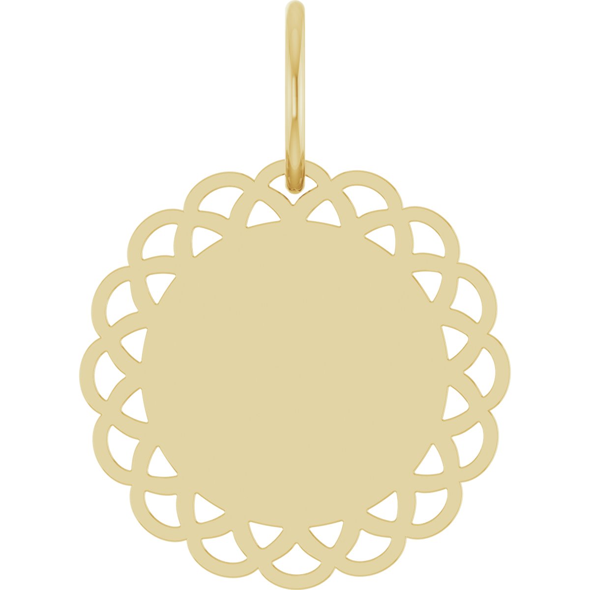 Engravable Vintage-Inspired Disc Pendant