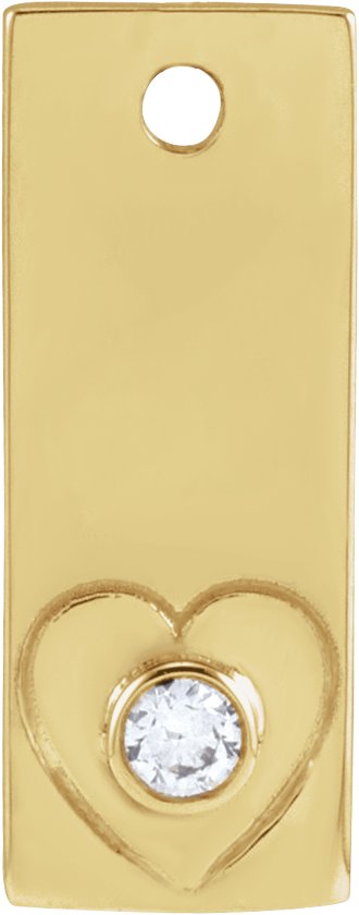 Engravable Heart Bar Dangle