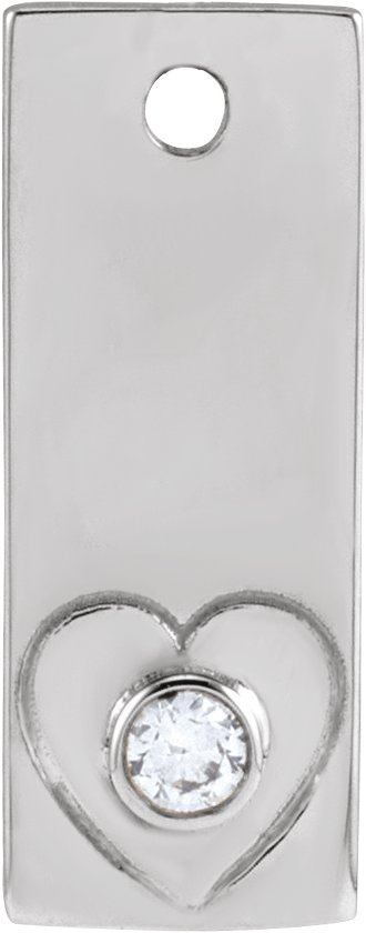 Engravable Heart Bar Dangle