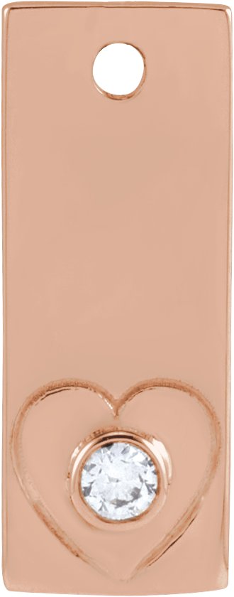 Engravable Heart Bar Dangle
