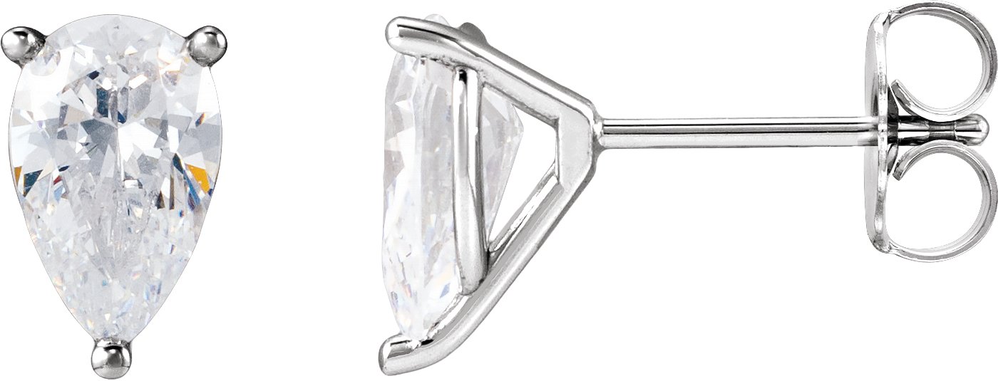 Pear 3-Prong Cocktail-Style Earrings
