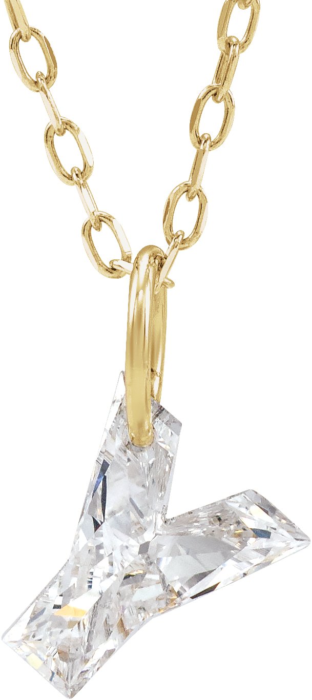 Lab-Grown Diamond Initial Necklace