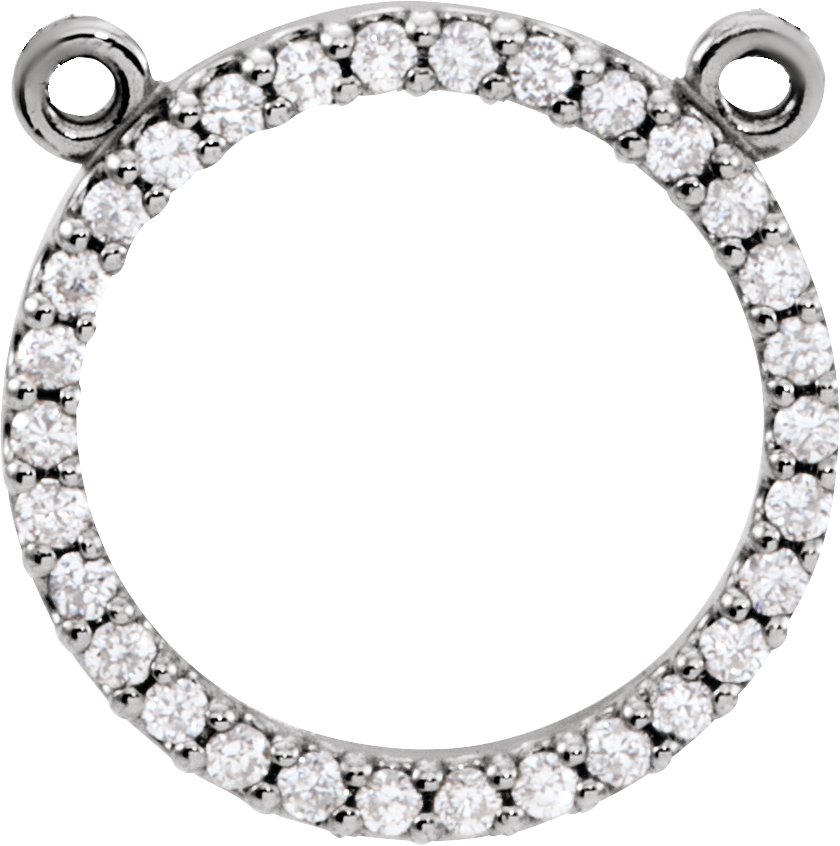 14K White Gold 1/8 CTW Lab-Grown Diamond Necklace Center