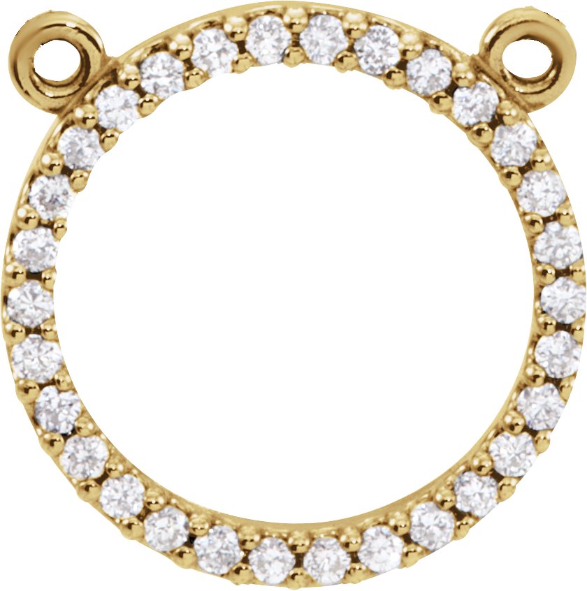 14K Yellow Gold 1/8 CTW Lab-Grown Diamond Necklace Center