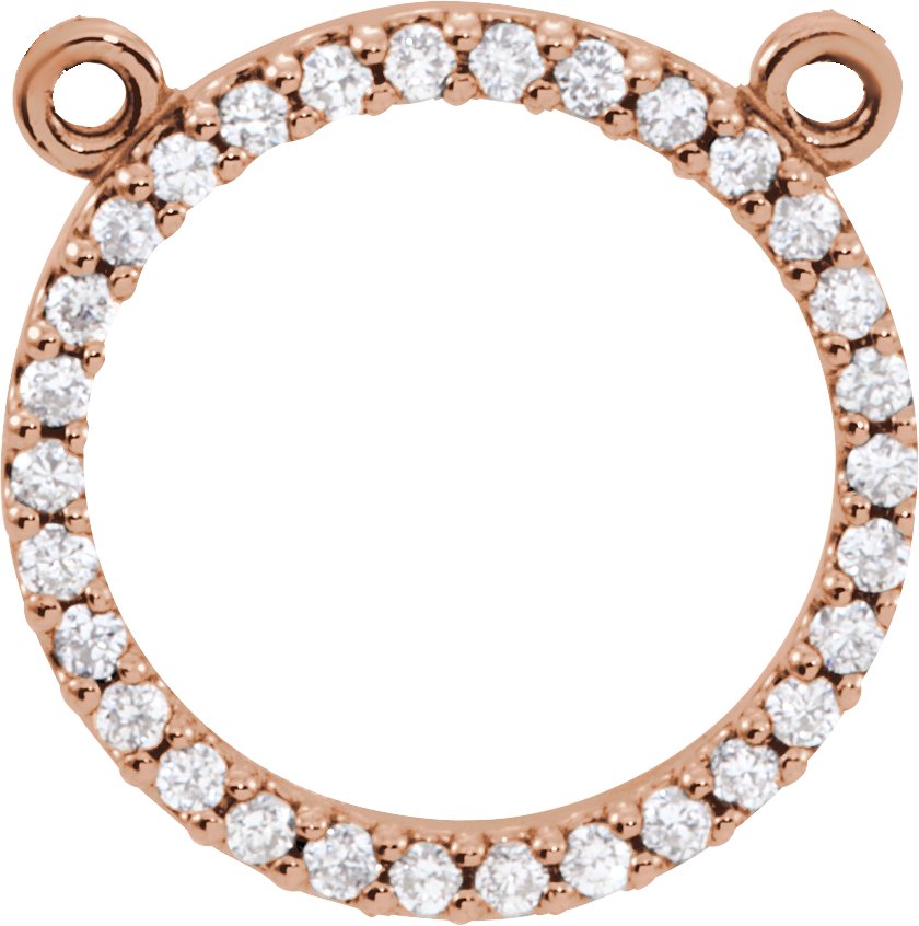 14K Rose Gold 1/8 CTW Lab-Grown Diamond Necklace Center