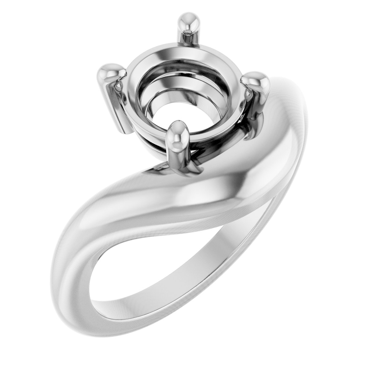 Freeform Solitaire Ring