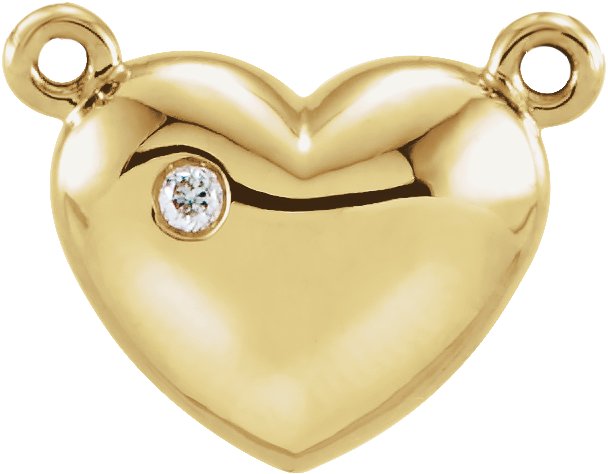 Accented Heart Necklace or Center
